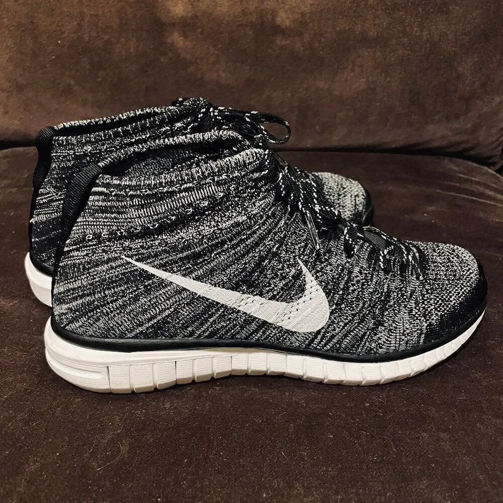 Nike Free Flyknit Chukka Oreo Sneakerboot 639700-001 2013-2014 Men's 8 US 41 EUR